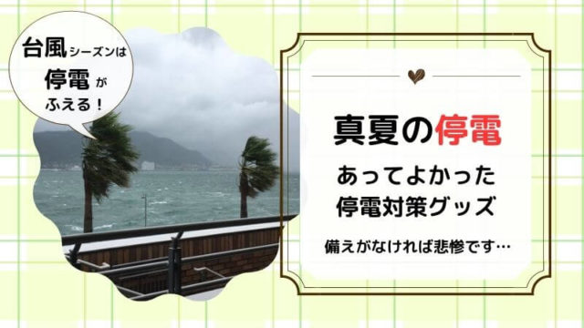 あってよかった停電対策グッズ 真夏に２週間停電しても生き抜くために 防災家族